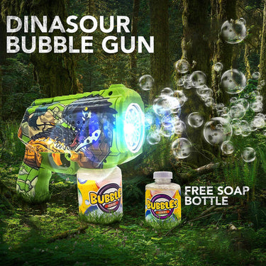 DINOSAUR ELECTRIC BUBBLE GUN